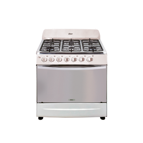 ESTUFA D/GAS 30" (A+) "OSTER" HIERRO FUNDIDO/LUZ BLANCA  #OS-GSBC30BW