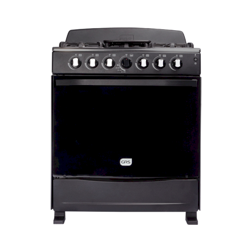 ESTUFA D/GAS 30" (A+) "GRS" 6 QUEMADORES/ LUZ/ ENCENDIDO ELEC/COPETE NEGRA #30GL2B