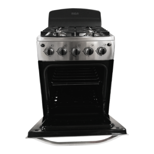 ESTUFA D/GAS 20" (A+) "RCA"  4 QUEMADORES LUZ+CHISPERO PARRILLAS HIERRO COLADO INOX  #RCCR24