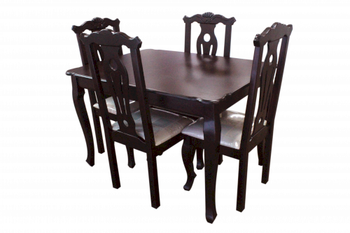 JGO DE COMEDOR CUAD. "MISSURY"  4-SILLAS #AMAYA