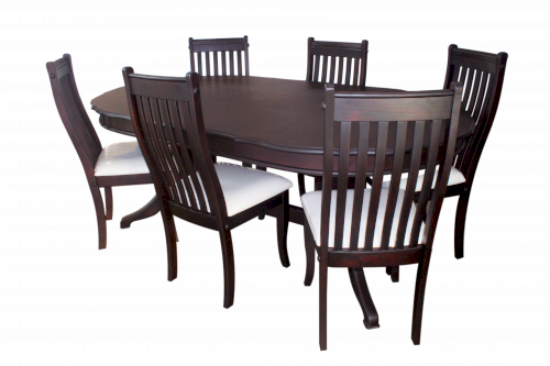 JGO DE COMEDOR OVAL.  "ARIES"  6-SILLAS #AMAYA