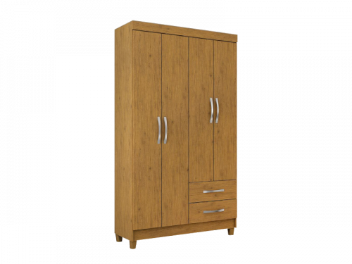 ROPERO "DOMANI" 4 PUERTAS 2 GAVETAS IMBUIA/CASTAÑO #IMUCA #5005