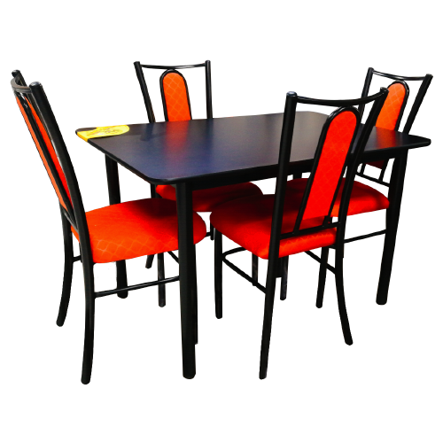 JGO DE COMEDOR D/METAL "CLASICO" 4 SILLAS #MD