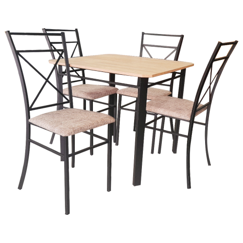 JGO DE COMEDOR  CUADRADO "LORET BF21" 4 SILLAS #MD