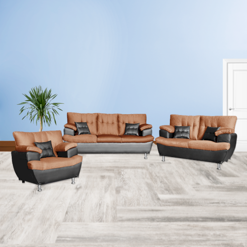 JGO DE SALA "ETERNITY 3-2-1" 3 PIEZAS + 5 COJINES  SUEDE-LINO #CENTURY