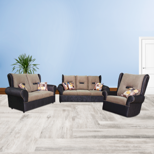 JGO DE SALA "BARCELONA 3-2- " 2 PIEZAS +1 BUTACA MECEDORA+ 6 COJINES SUEDE-LINO #CENTURY