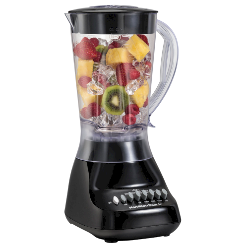 LICUADORA D/PLASTICO 10 VELOCIDADES "HAMILTON BEACH" NEGRA #50167