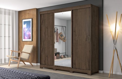 ROPERO C/ESPEJO "NT5020" 3 PUERTAS CORREDIZAS #IMUCA