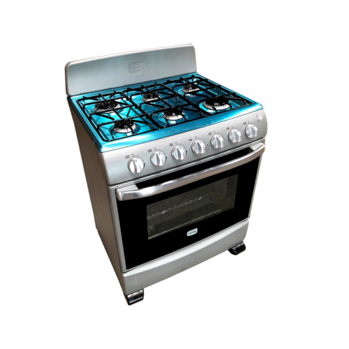 ESTUFA D/GAS 30" (A+) "GRS" 6Q + COMAL  SILVER #30GM3S
