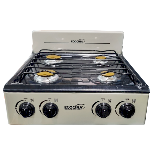 ESTUFA GAS D/MESA  4 QUEM ECOCINA MARFIL #C-4RM