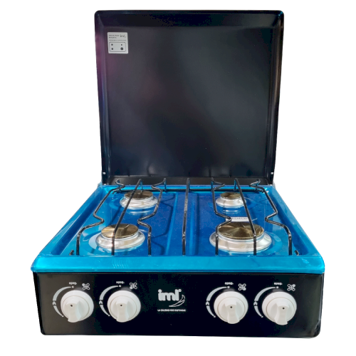 ESTUFA GAS D/MESA 4 QUEM¨ IML C/TAPA NEGRA #C-4N