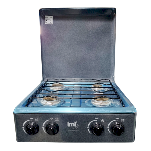 ESTUFA GAS D/MESA 4 QUEM¨ IML C/TAPA GRIS #C-4G