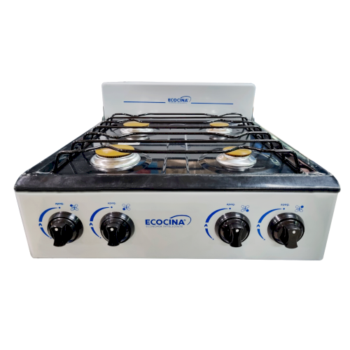 ESTUFA GAS D/MESA 4 QUEM ECOCINA BLANCA #C-4RB