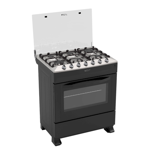 ESTUFA D/GAS 30"  (A+) "GPLUS" TAPA DE VIDRIO  NEGRO P. SUPERIOR #GP-COC30S