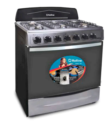 ESTUFA D/GAS 30" (A+) "HOTLINE" 6 QUEMADORES SILVER #HLGR765