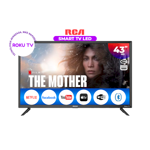 TV SMART 43" "RCA" FHD /APLICACIÓN ROKU/HDMI/RF USB/LAN/DOLBY  #RC43RKFHD