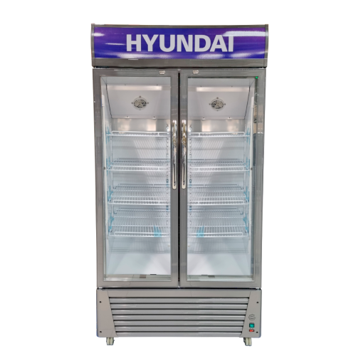 VITRINA VERT. NO FROST 2 PUERTAS 22 PIES (A+) "HYUNDAI" BL/NEG #HYVR618K# R600