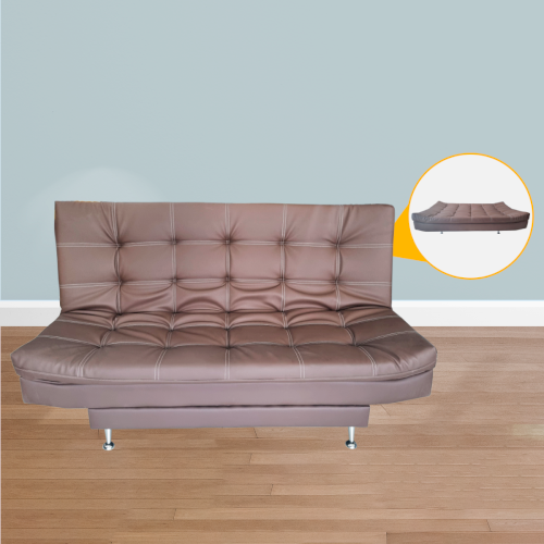 SOFA CAMA C/CUERINA  "IBIZA" COLOR CHOCOLATE  #MAGITUBOS