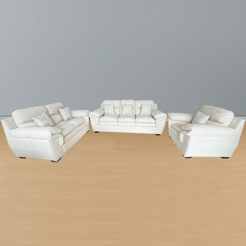 JUEGO DE SALA "ROYAL 3-2-1" CREMA#CENTURY