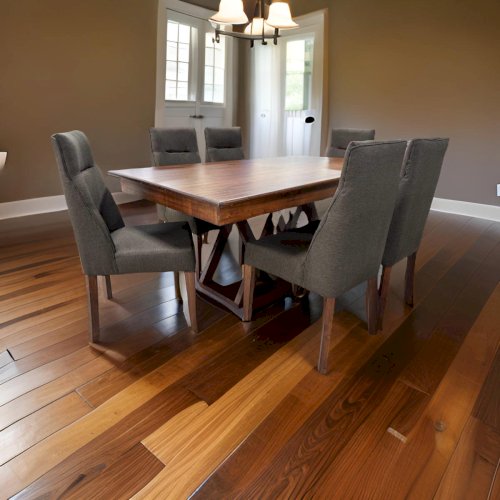 JGO DE COMEDOR RECT. "JERSEY" CON BASE 6 SILLAS TURQUIA  #CENTURY