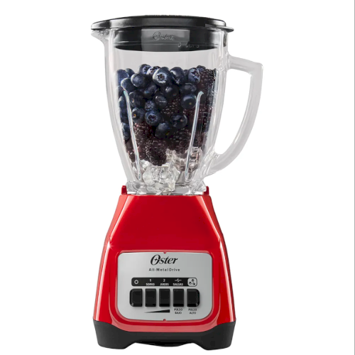 LICUADORA D/VIDRIO  2 VELOCIDADES "OSTER" ROJA #BLSTKAG-RPB #138314