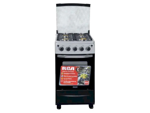 ESTUFA D/GAS 20" (A+) "RCA" 4 QUEMSADORES/TAPA DE VIDRIO/LUZ/CHISPERO INOX  #RCCR22CV