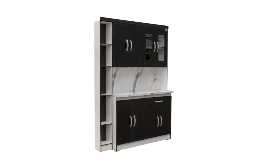 ALACENA 120  4C+ESTANTES+9 GAVETAS MELAMINA #LA MUEBLERIA