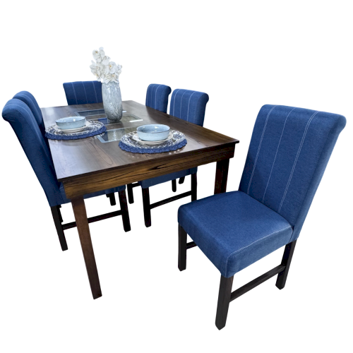 JGO DE COMEDOR RECT. "ENCUENTRO PLUS" FRATERNIDAD 6 SILLAS #INTERIORISA