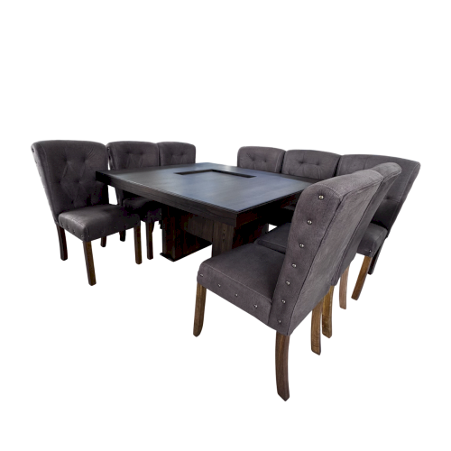 JGO DE COMEDOR CUADRADO "COEXISTENCIA" OXFORD 8 SILLAS  #INTERIORISA