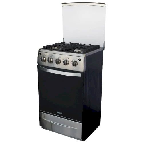 ESTUFA D/GAS 20" (A+) "RCA" 4 QUEMADORES+TAPA VIDRIO NEGRA #RCCR25