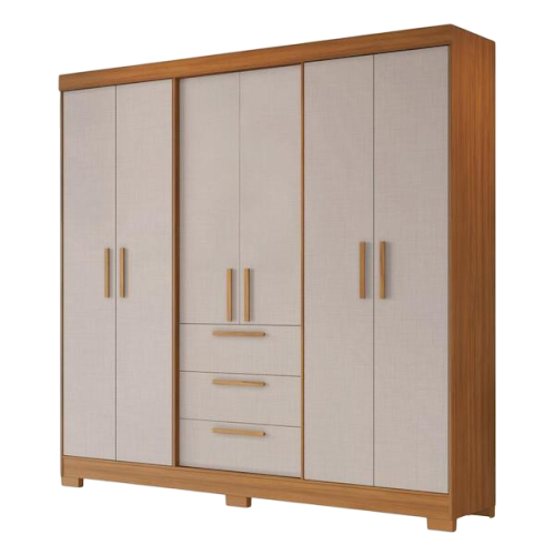 ROPERO  "NT6030" 6 PUERTAS 3 GAVETAS CAFE #IMUCA