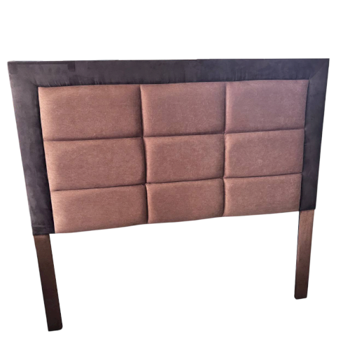 RESPALDAR KING ROMA TELA MICROFIBRA CAFE QUEMADO #ALTAMURA