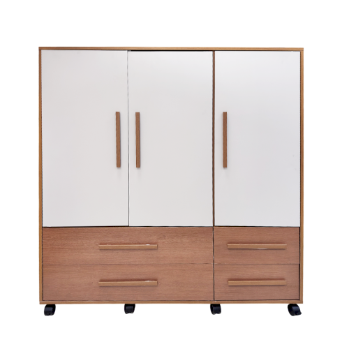 COMODA  "GAUDI" 3 PUERTAS / 4 GAVETAS  FREIJO/OFF WHITE  # 8001200016-473  #CAEMMUN