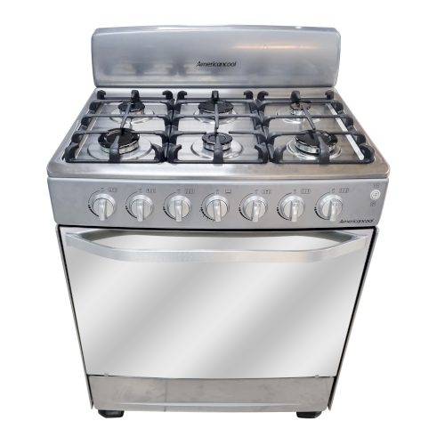 ESTUFA D/GAS 30" (A+) "AMERICAN COOL" HIERRO FUNDIDO/LUZ/CHISPERO PLATEADO #AGS3360