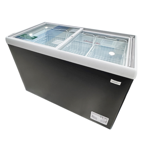 FREEZER HOR. 12 PIES PTA DE VIDRIO  "AMERICANCOOL" #AFR1220G