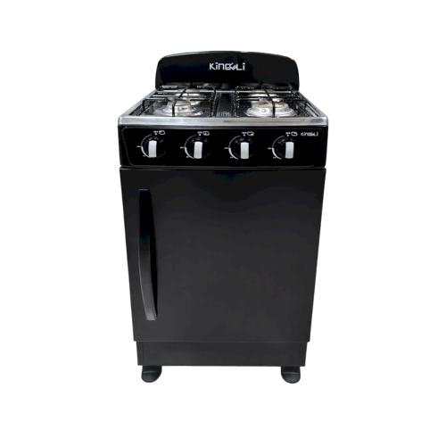 ESTUFA D/GAS 20" (A+)  "KINGELI" 4 QUEMADORES NEGRA #K-G20S