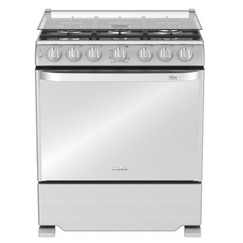 ESTUFA D/GAS 30" (A+) "MABE" 6 QUEMADORES/TAPA DE VIDRIO  INOX #WEM7661CFIX2